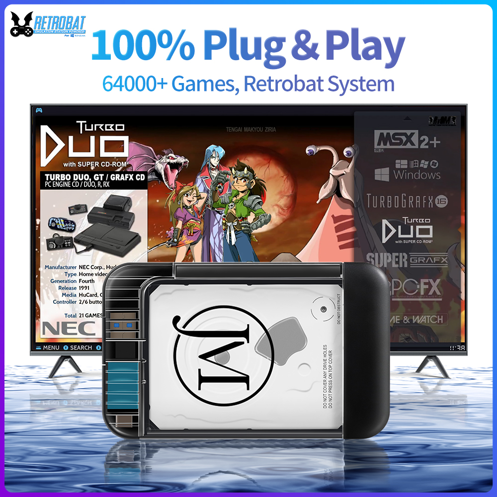 Retro Gaming Download - RETROBAT Portable 500G Gaming HDD Consoles