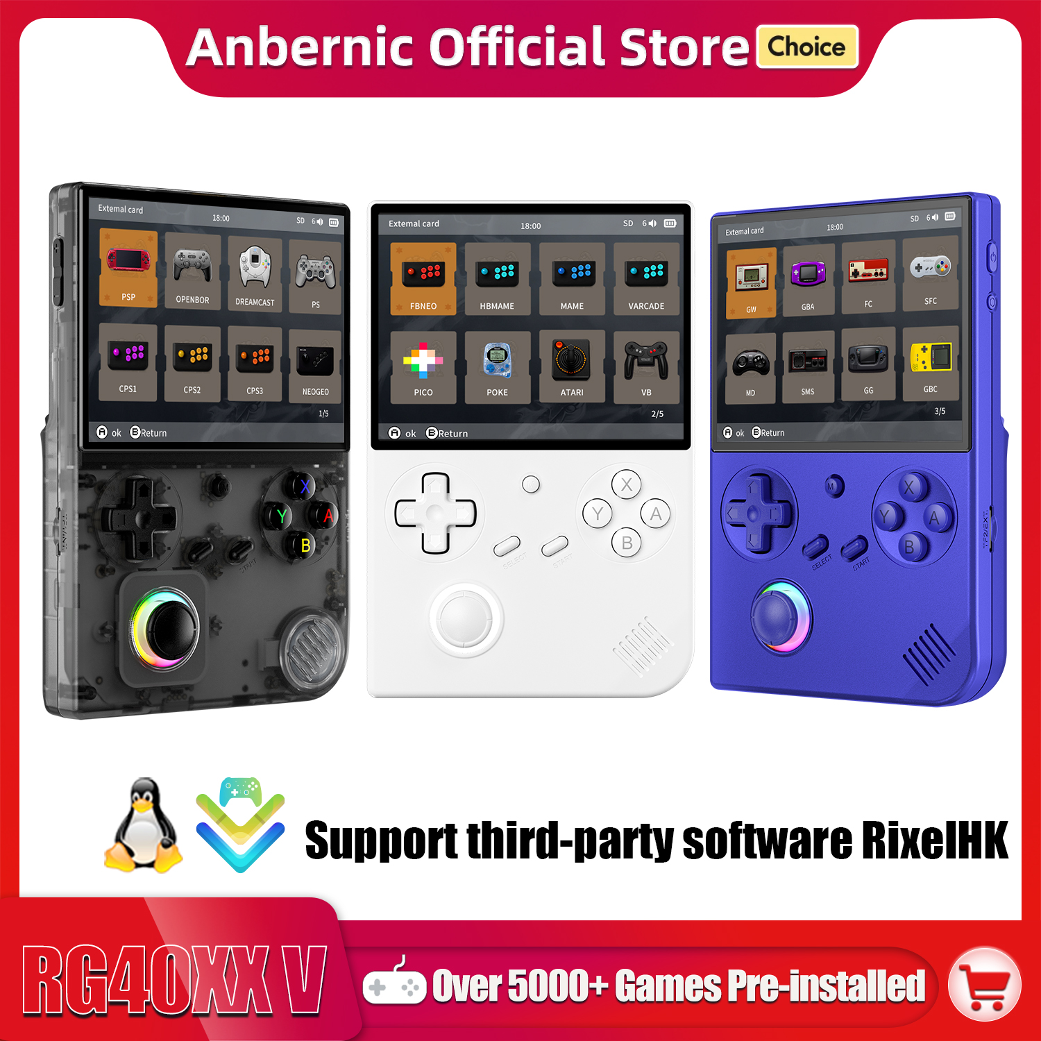 Retro Gaming Mobile - ANBERNIC RG 40XXV 64 Bit Linux