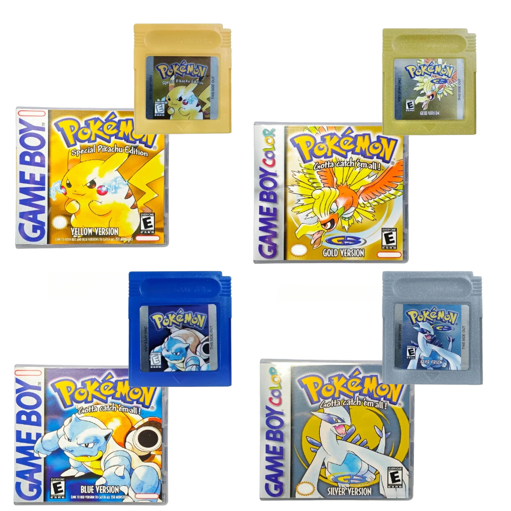Retro Game Card - 7 Styles Classic Pokemon GBC Game