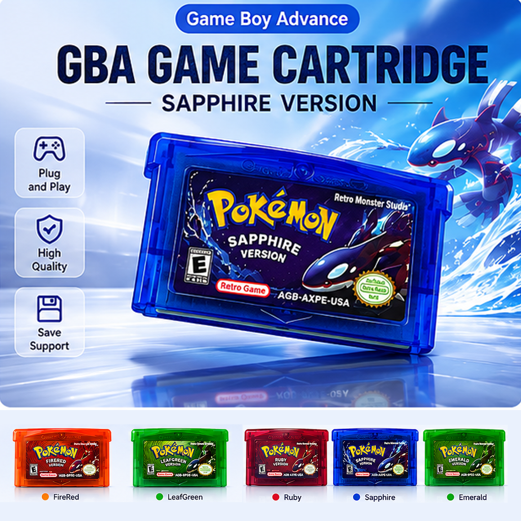 Retro Game Card - Retro Adventure Game Cartridge Collection Compatible