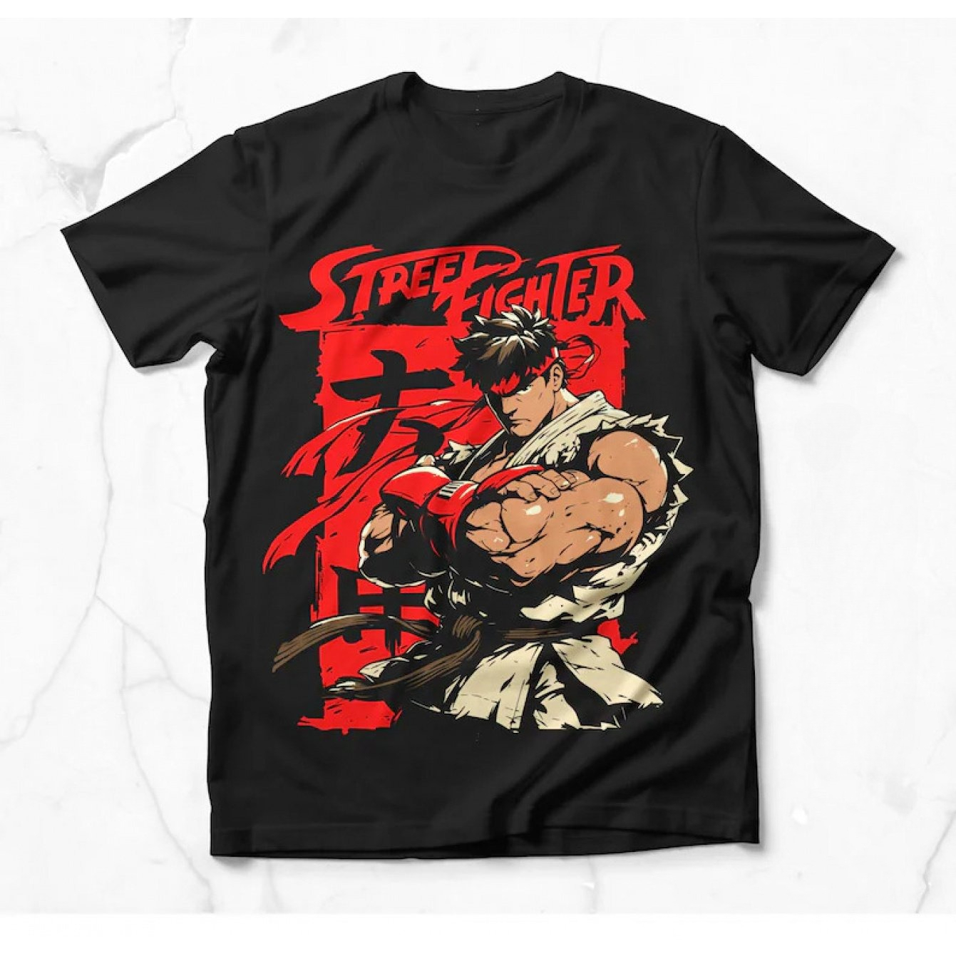 Retro Gaming Icons - Street Fighter Ryu Retro Gaming T-Shirt