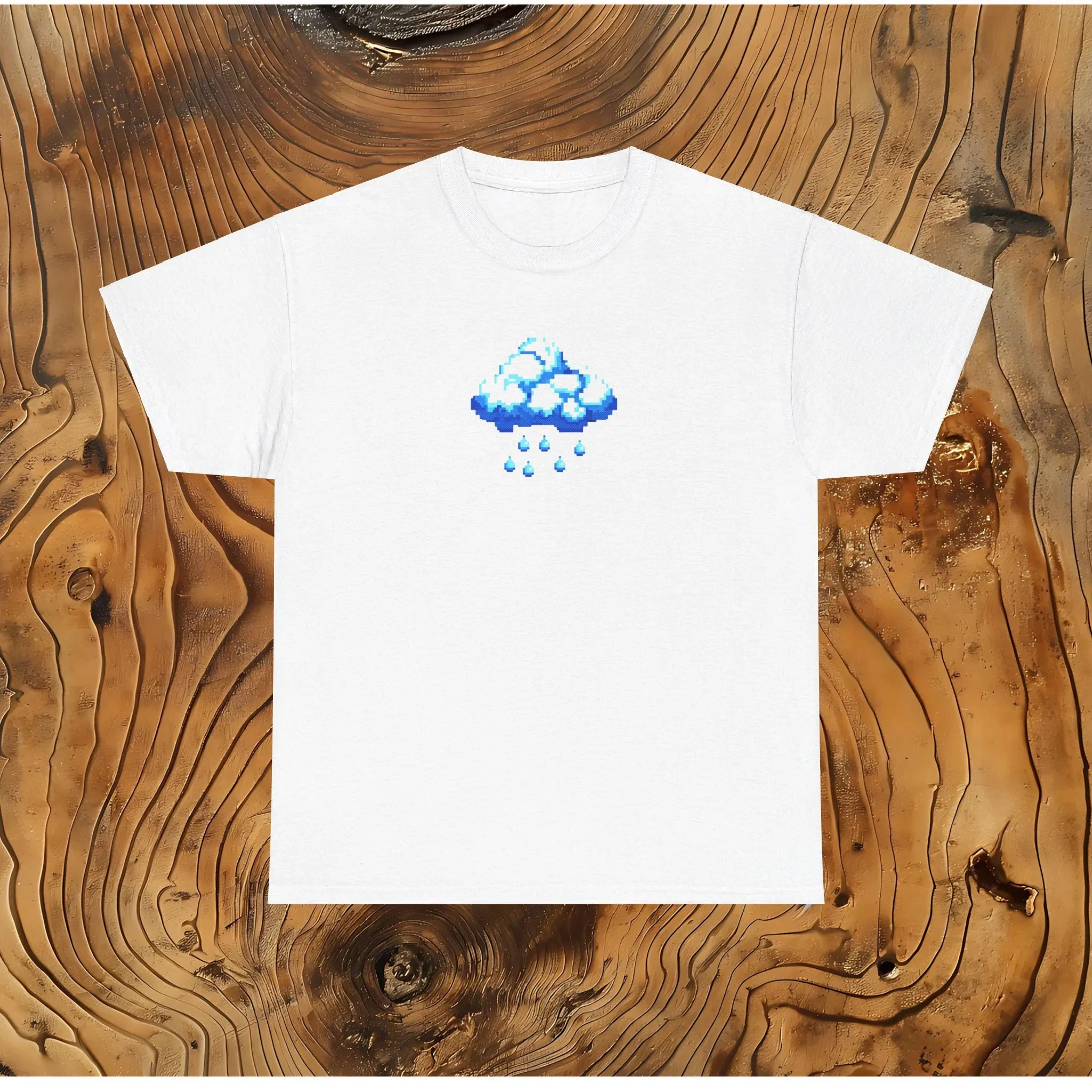 Pixel Art Cloud Rain T-Shirt R - Retro Gaming Icons reseña y precio