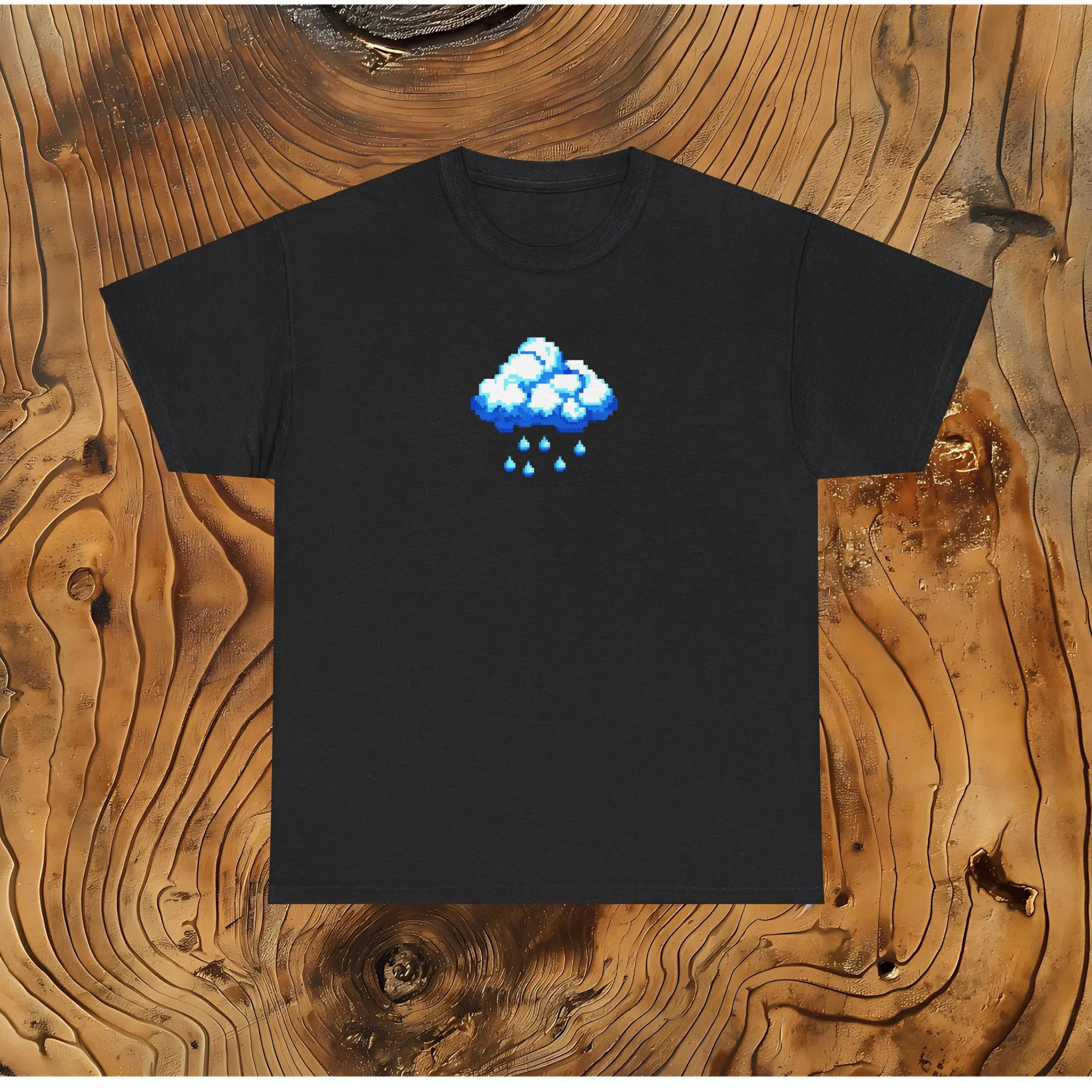 Pixel Art Cloud Rain T-Shirt R - Retro Gaming Icons reseña y precio