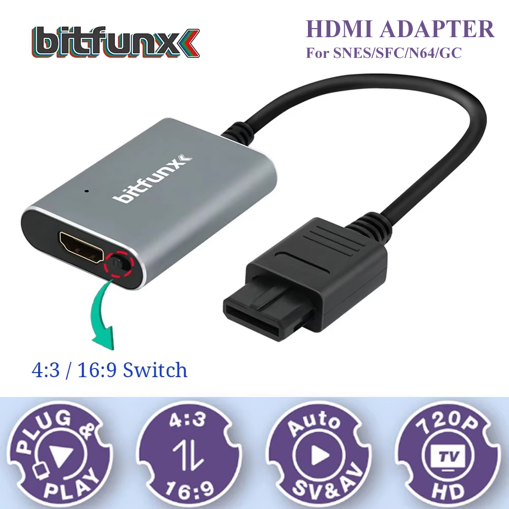 Bitfunx 720P Svideo / AV To HD - Retro Gaming Box reseña y precio
