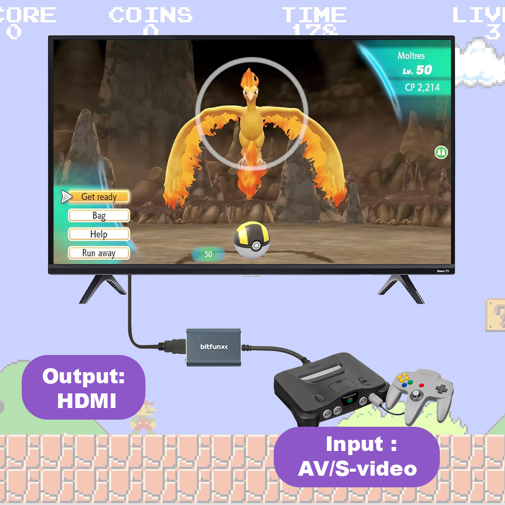 Bitfunx 720P Svideo / AV To HD - Retro Gaming Box reseña y precio