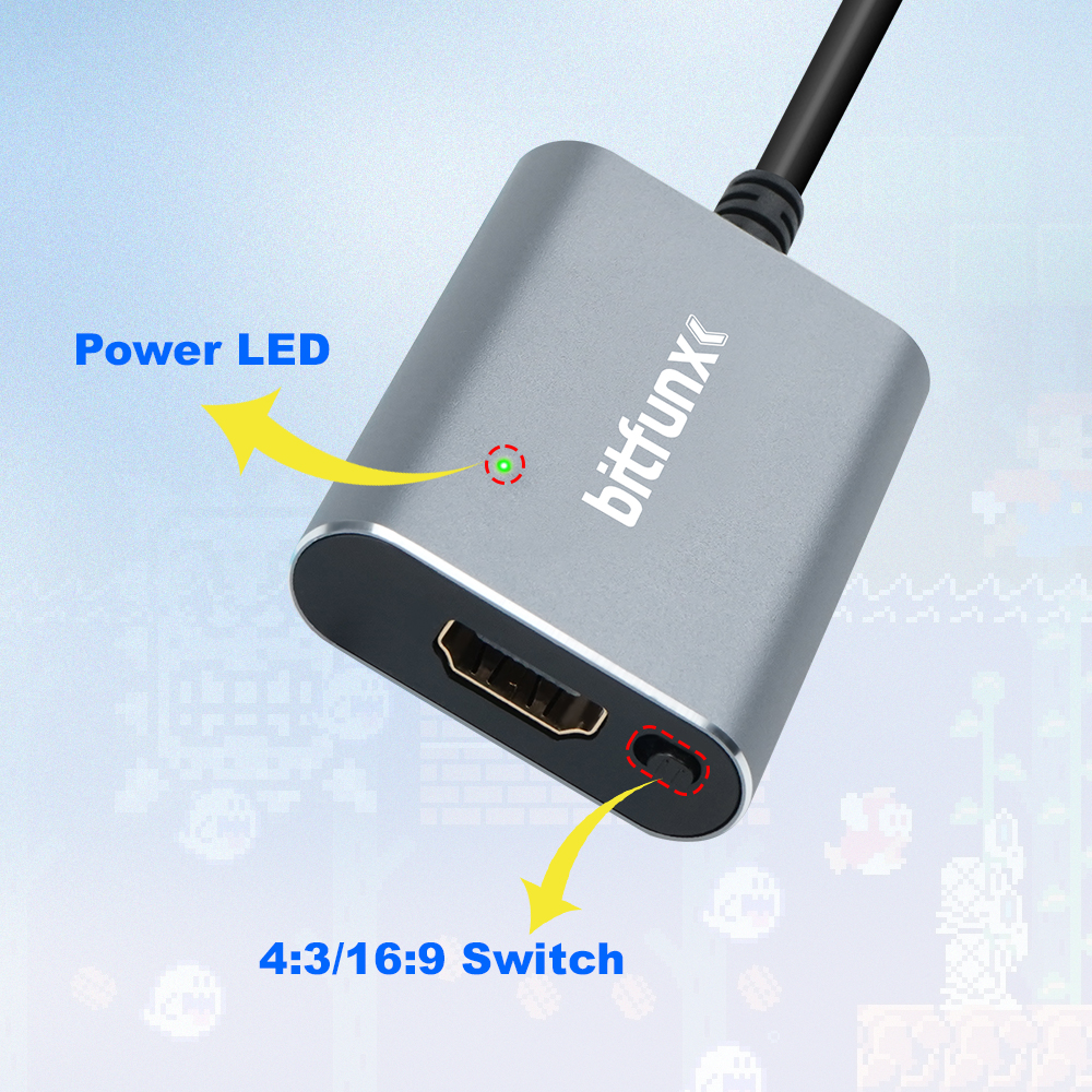 Bitfunx 720P Svideo / AV To HD - Retro Gaming Box reseña y precio