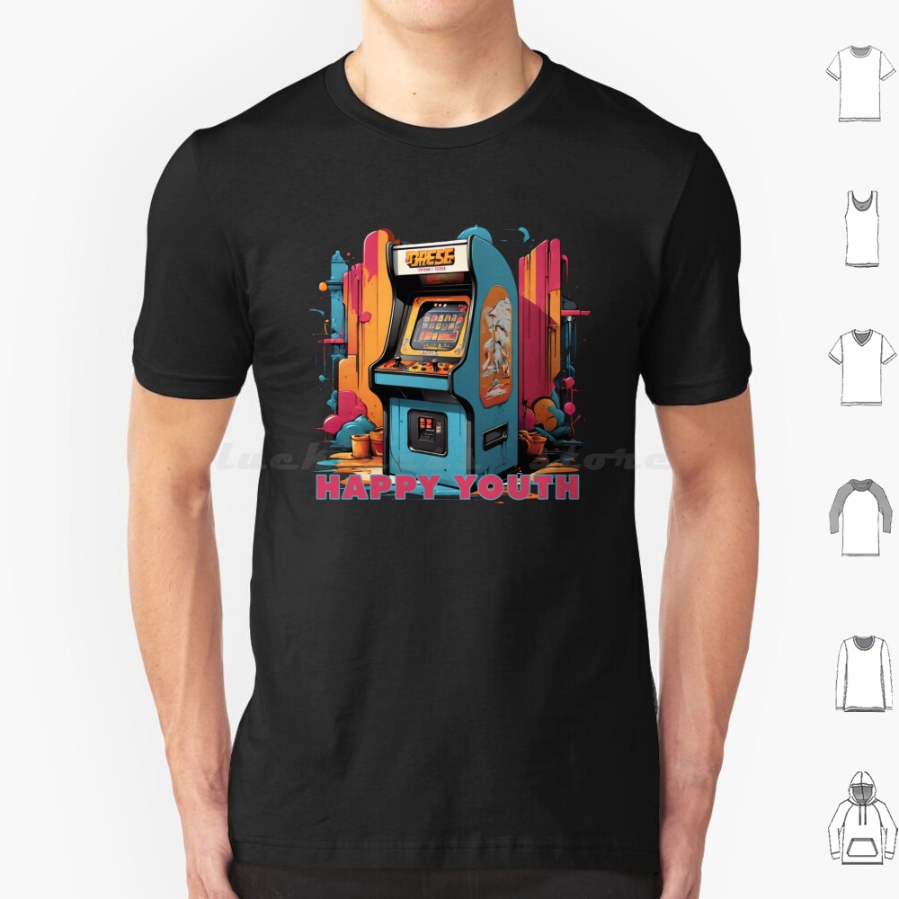 Happy Youth-Arcade T Shirt Men - Retro Gaming Video reseña y precio