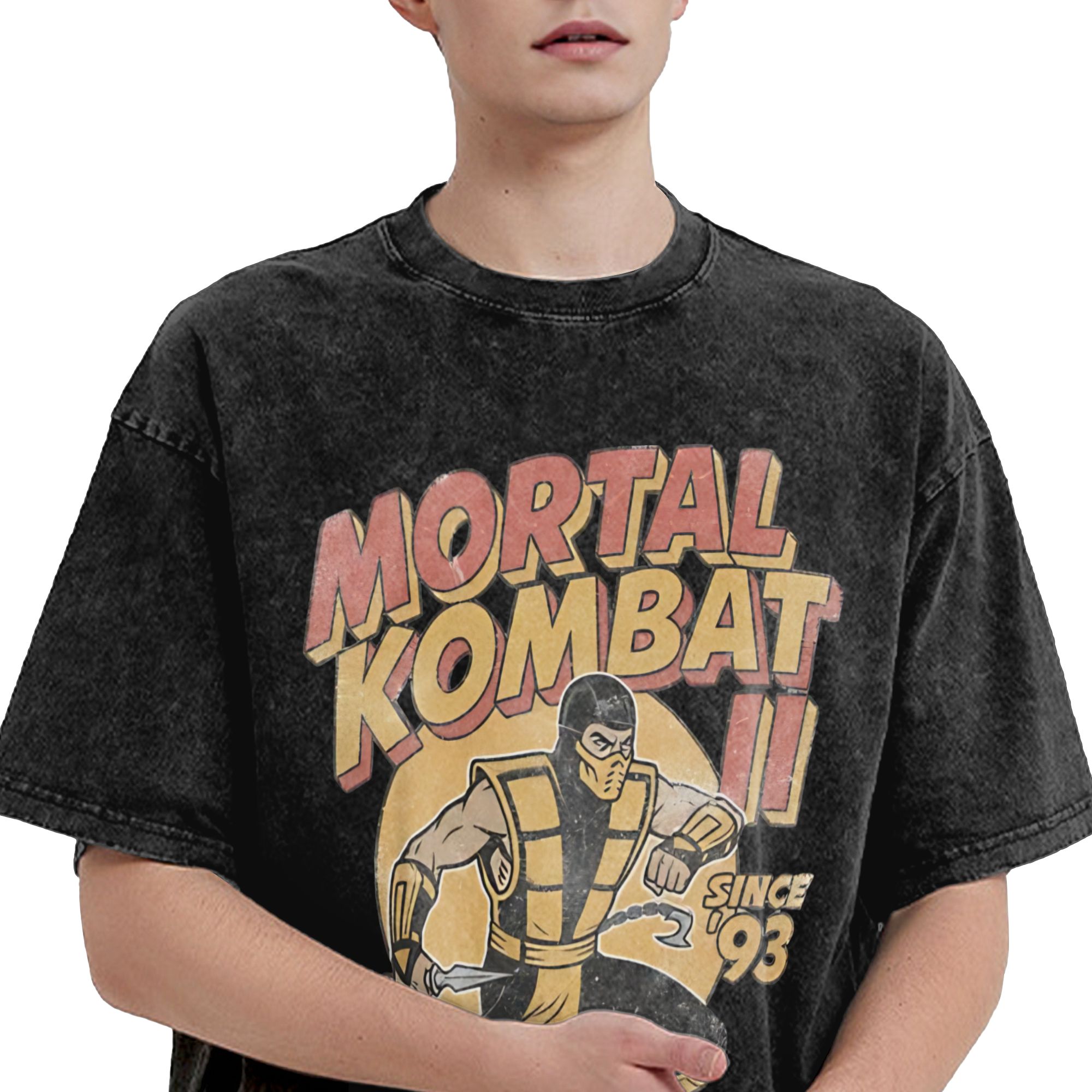 Washed T Shirt Mortal Kombat I - Retro Gaming Icons reseña y precio