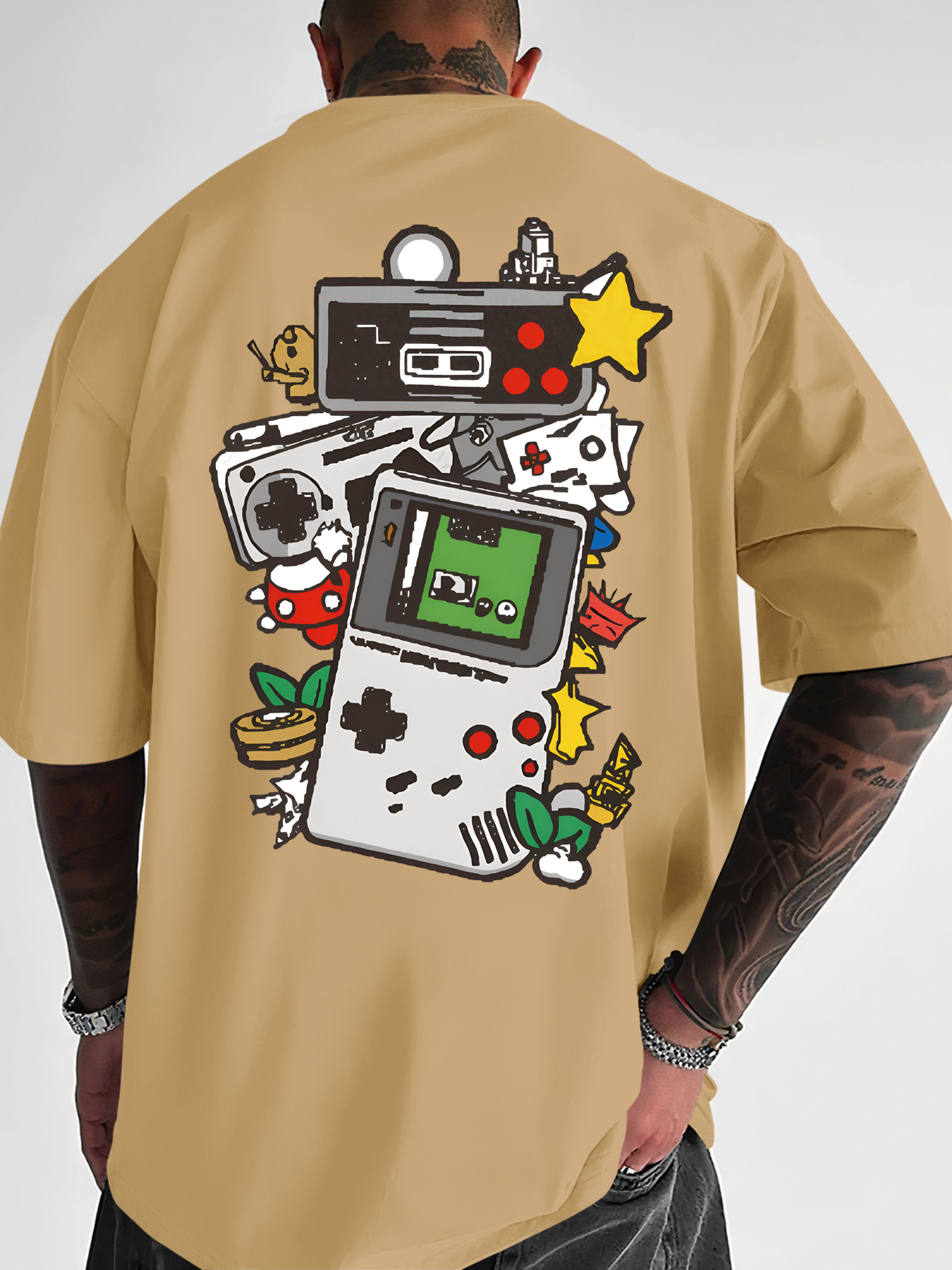 Men's Retro Gaming T-Shirt Gam - Retro Gaming Icons reseña y precio