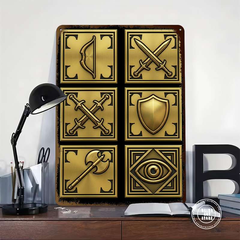 Fantasy Game Icons Tinplate Po - Retro Gaming Icons reseña y precio
