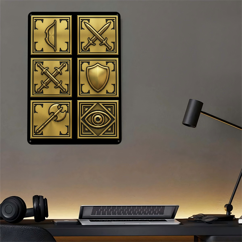 Fantasy Game Icons Tinplate Po - Retro Gaming Icons reseña y precio