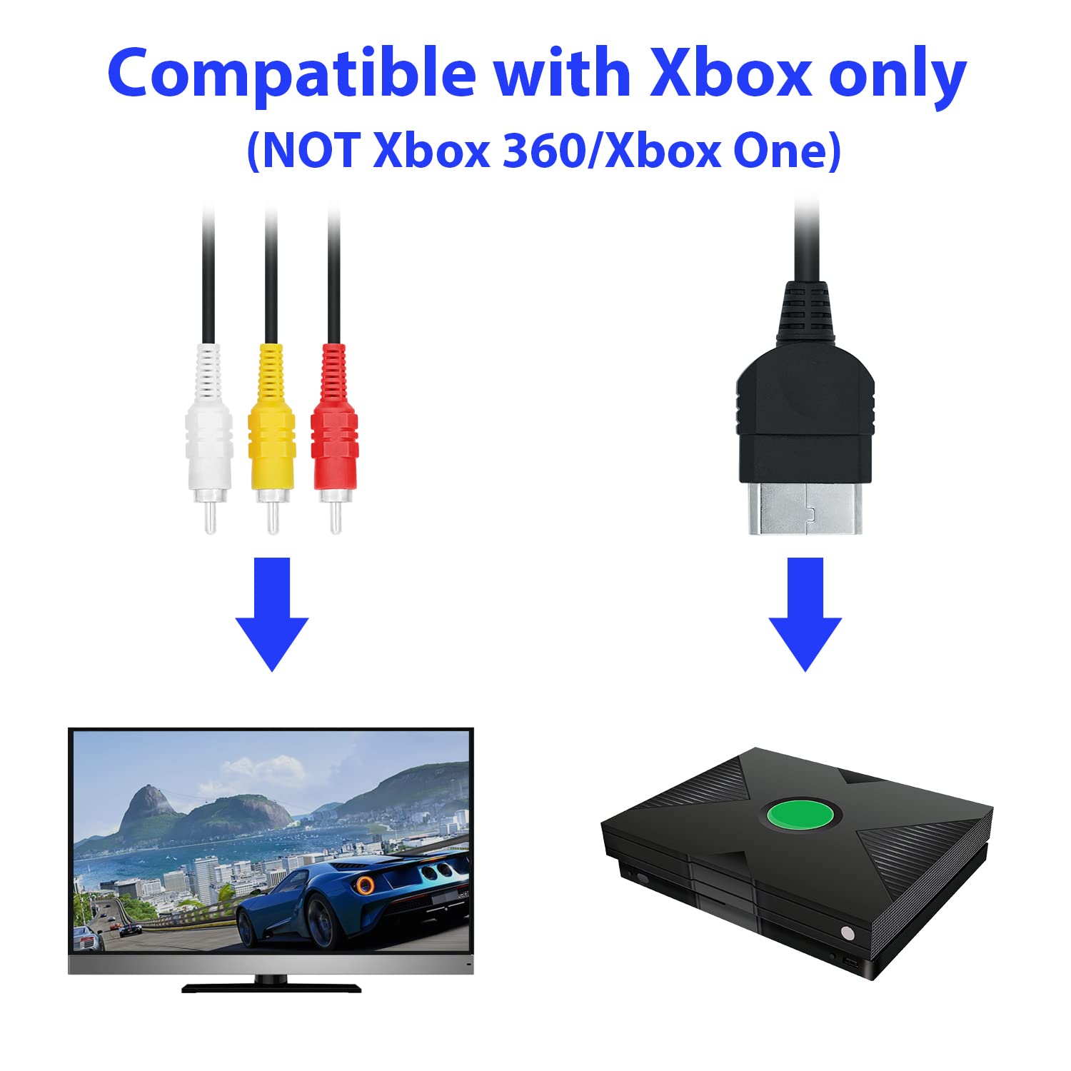 Xbox Original AV Cable Cord Co - Retro Gaming Xbox One reseña y precio